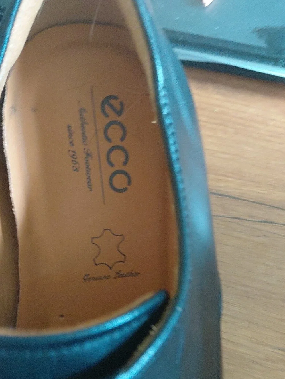 Ecco Black Men's Leather Derby Lace-Up Shoes